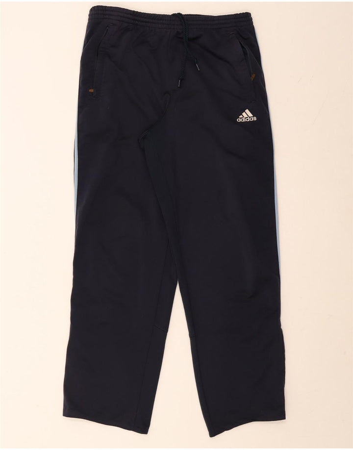 Calças de treino masculinas ADIDAS grandes poliéster azul marinho