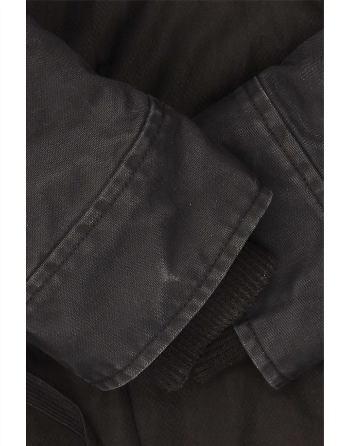 Diesel Mens Parka Jacket UK 38 Algodão preto médio