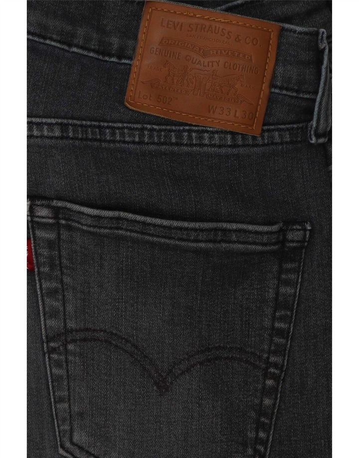 Levi's Masculino 502 Tapered Jeans W33 L30 Cinza Algodão