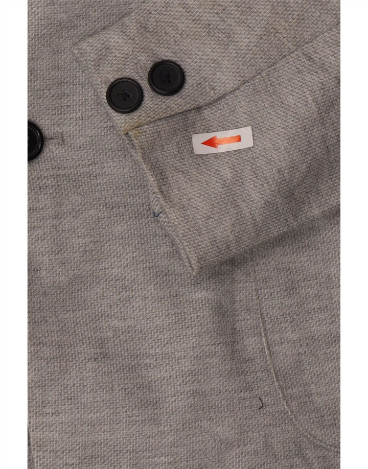 Zara Jaqueta Blazer Masculina com 2 Botões UK 36 Pequena Cinza