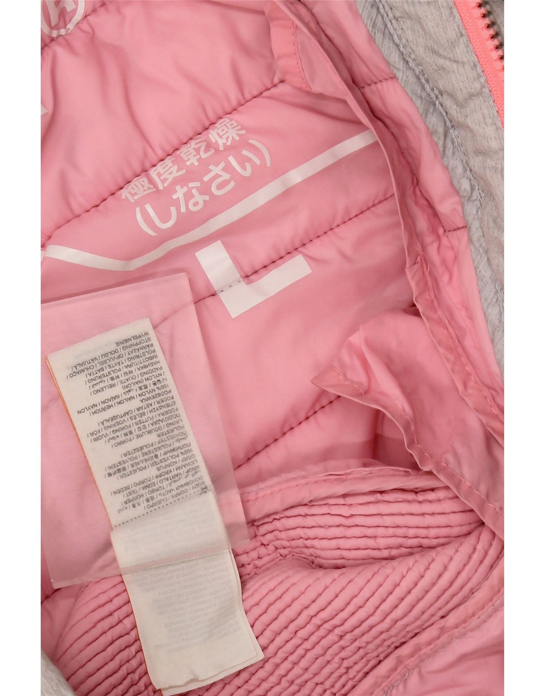Jaqueta acolchoada com capuz feminina Superdry UK 14 poliéster cinza grande