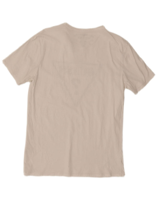 Guess Camiseta masculina gráfica Top médio branco