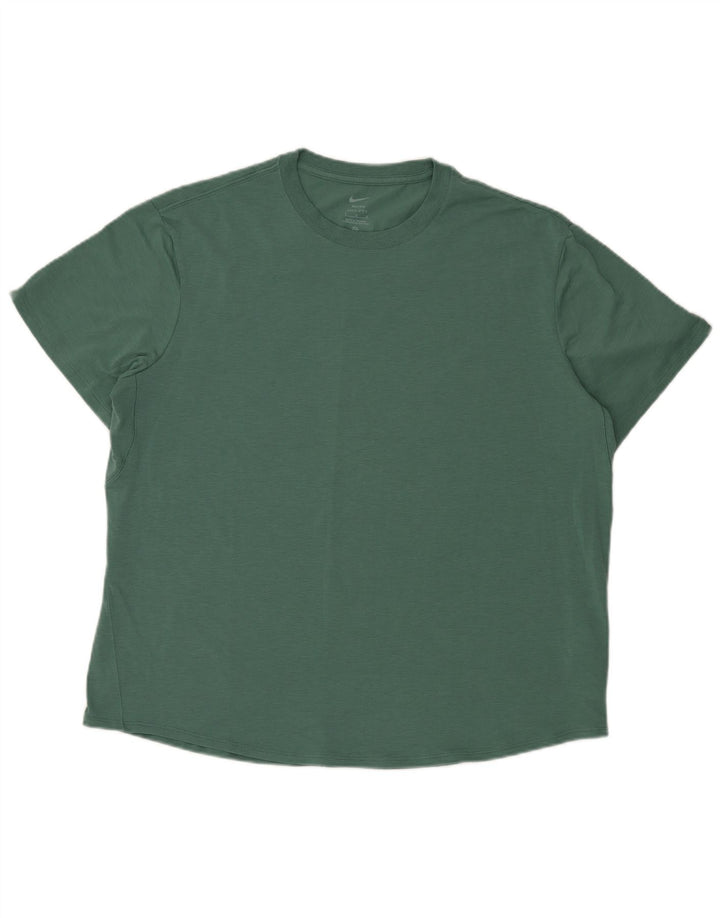 Camiseta masculina NIKE Dri Fit grande poliéster verde