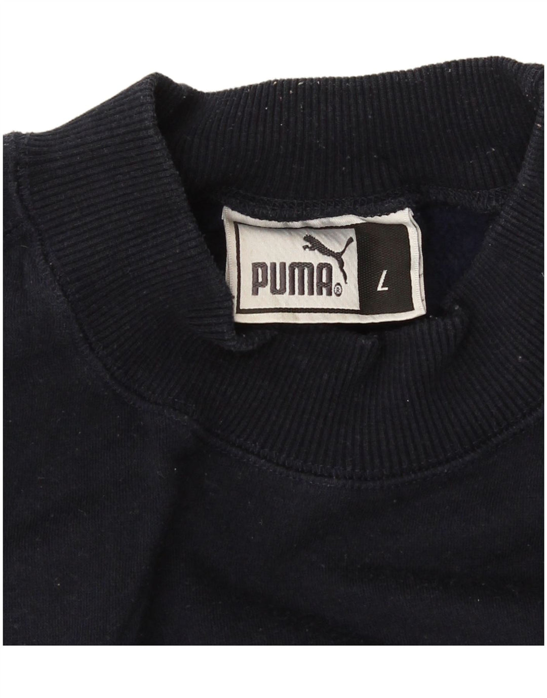 Puma feminino gráfico moletom jumper UK 16 grande azul marinho