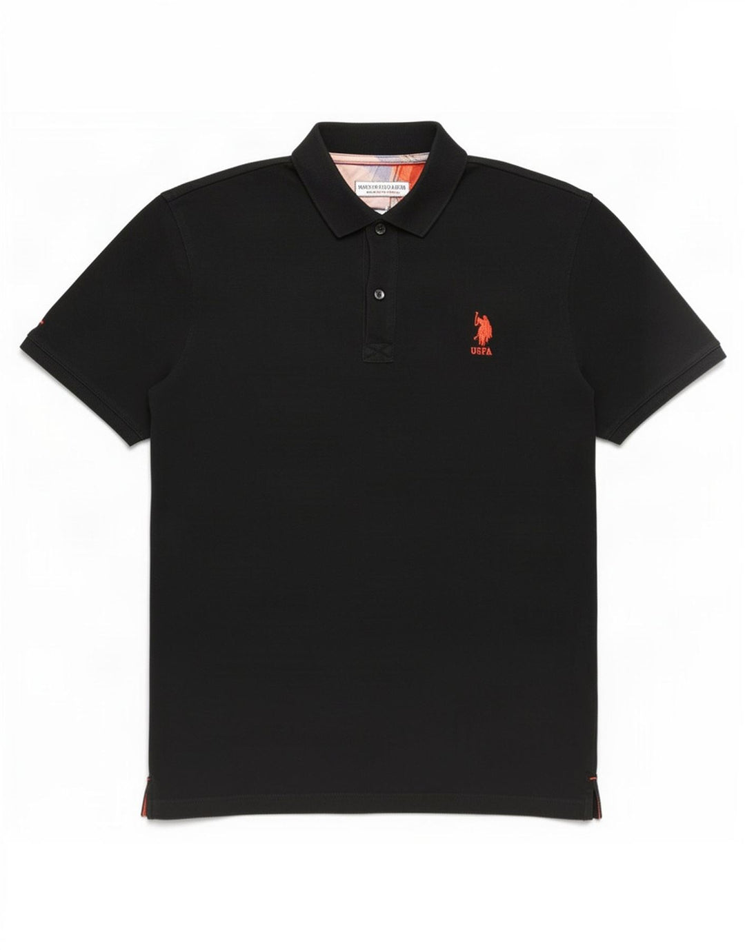 US Polo Assn. Camisa Slim Masculina Algodão Preto Médio