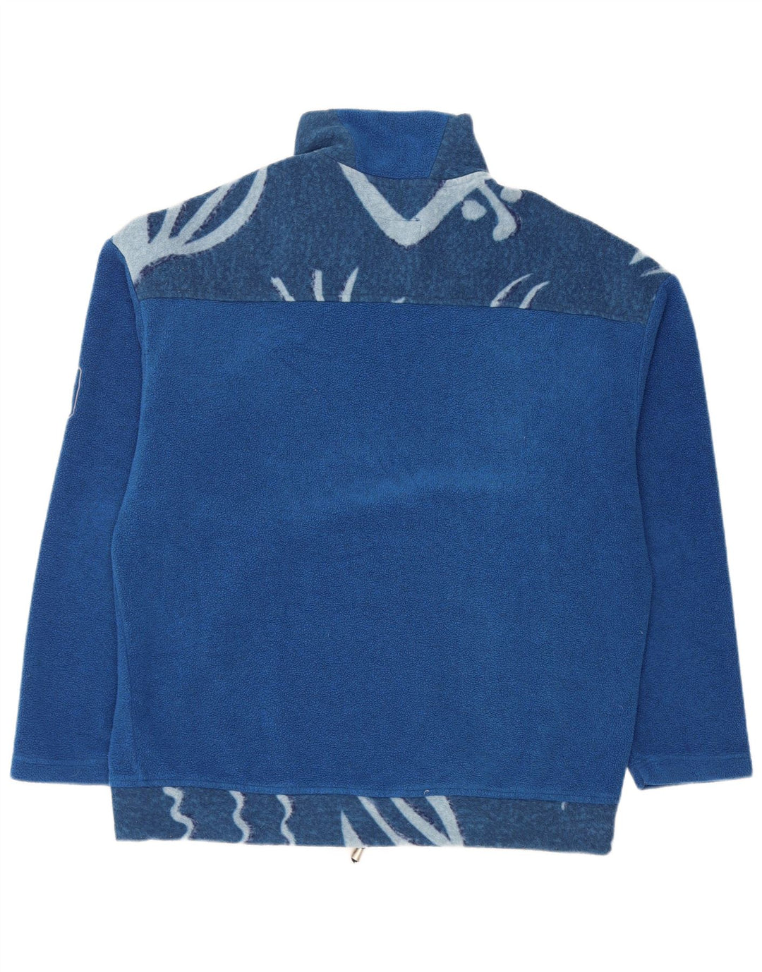 Dubin Mens Zip Neck Fleece Jumper IT 52 Grande Poliéster Geométrico Azul