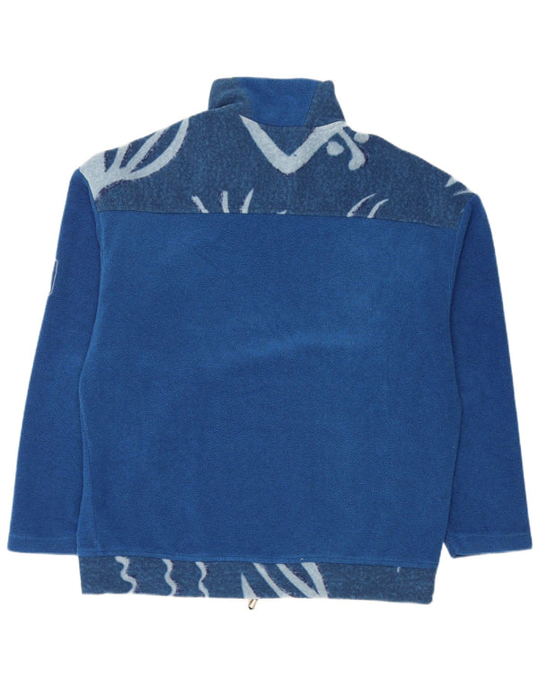 Dubin Mens Zip Neck Fleece Jumper IT 52 Grande Poliéster Geométrico Azul