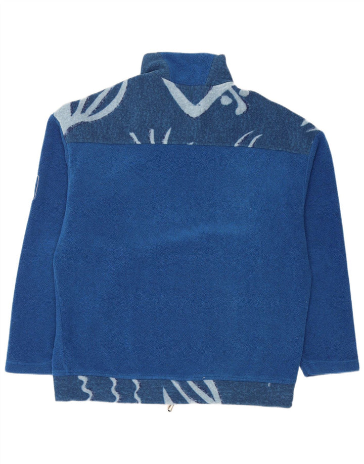Dubin Mens Zip Neck Fleece Jumper IT 52 Grande Poliéster Geométrico Azul