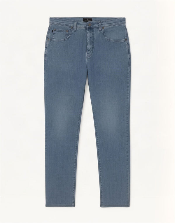 Trussardi Mens Slim Jeans W35 L32 Azul Algodão