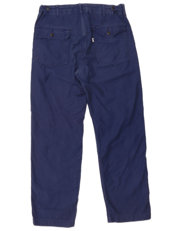 Calça jeans reta masculina Levi's W34 L30 algodão azul marinho