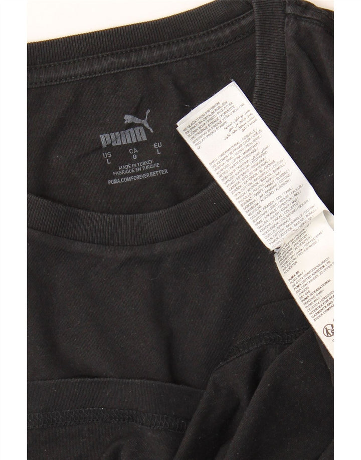 Camiseta masculina Puma grande algodão preto