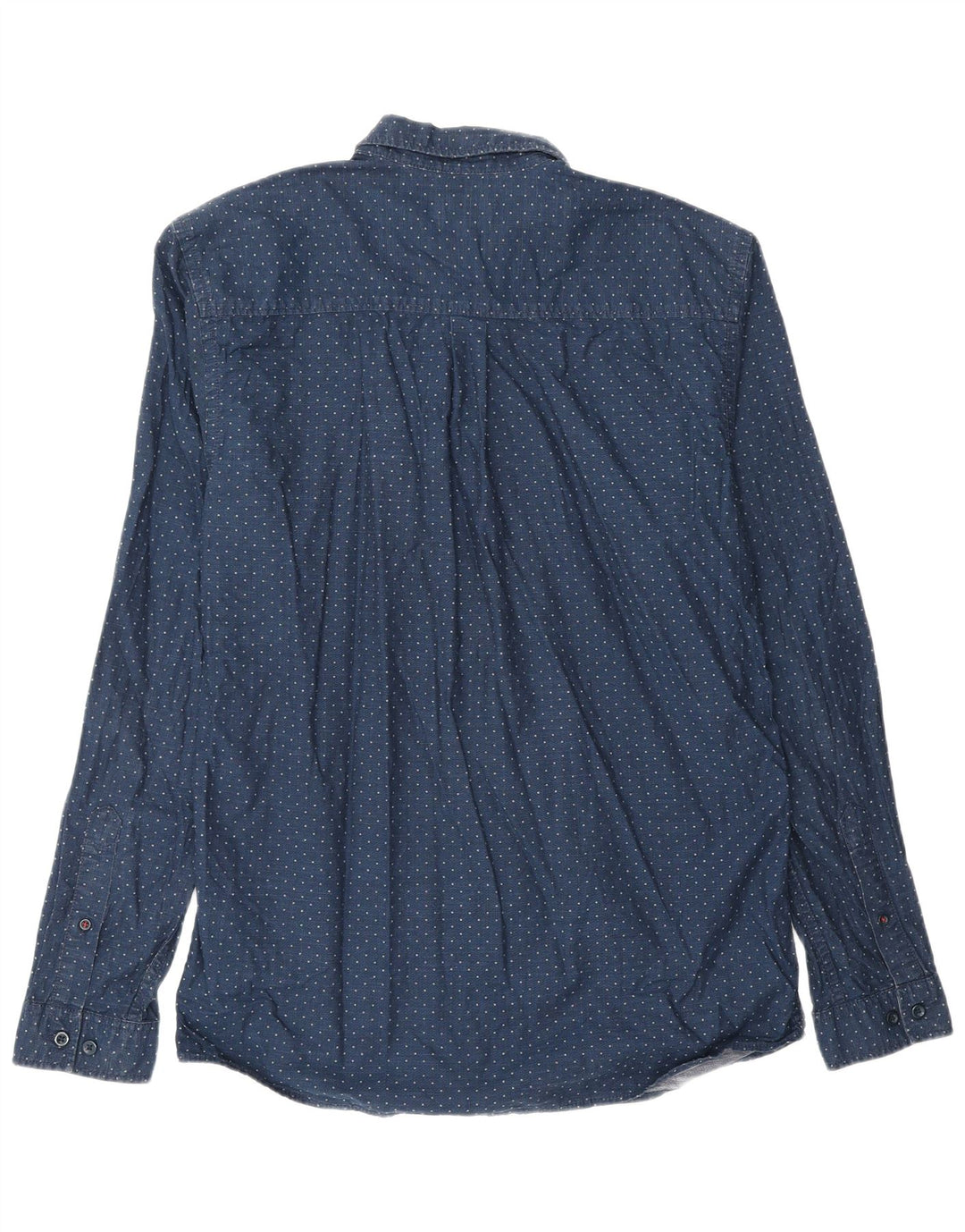 Camisa masculina JACK & JONES grande algodão manchado azul marinho