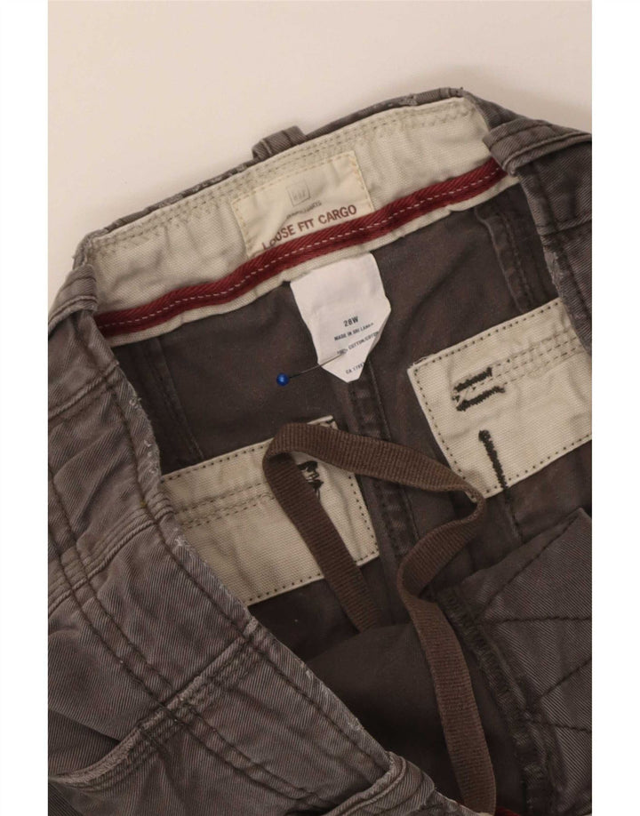 Shorts cargo masculino Gap W28 pequeno algodão cinza