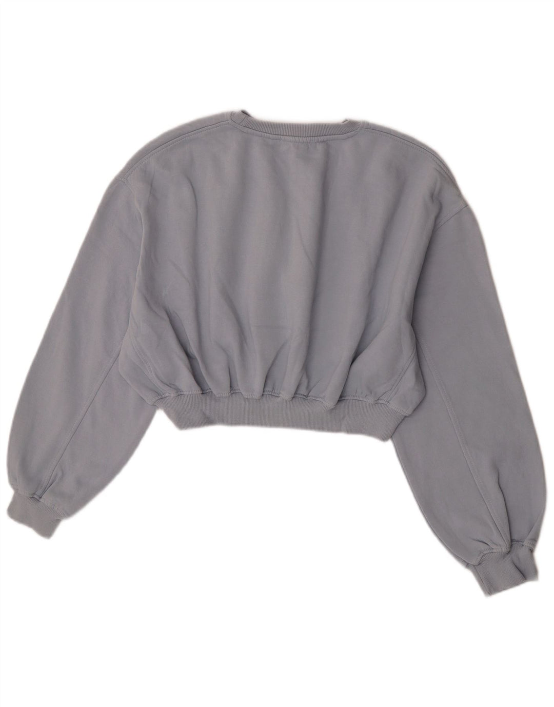 Moletom Zara feminino cropped UK 14 algodão cinza médio