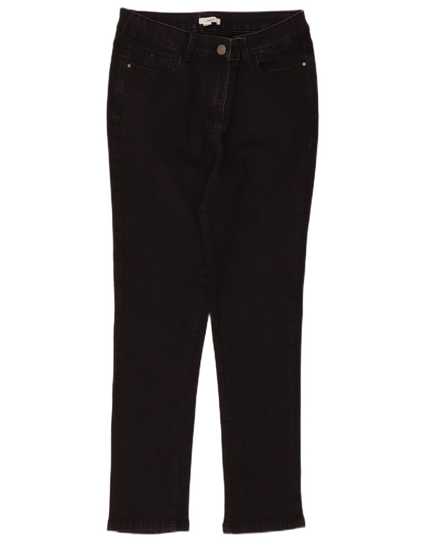 M&Co Jeans Slim Feminino UK 12 Médio W30 L27 Algodão Preto