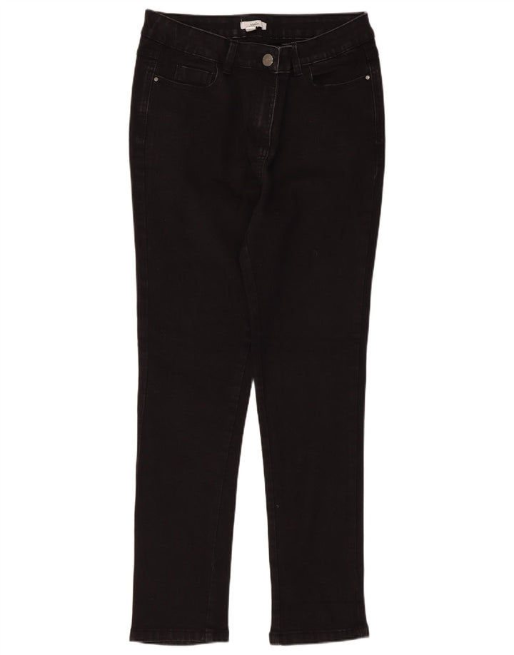 M&Co Jeans Slim Feminino UK 12 Médio W30 L27 Algodão Preto