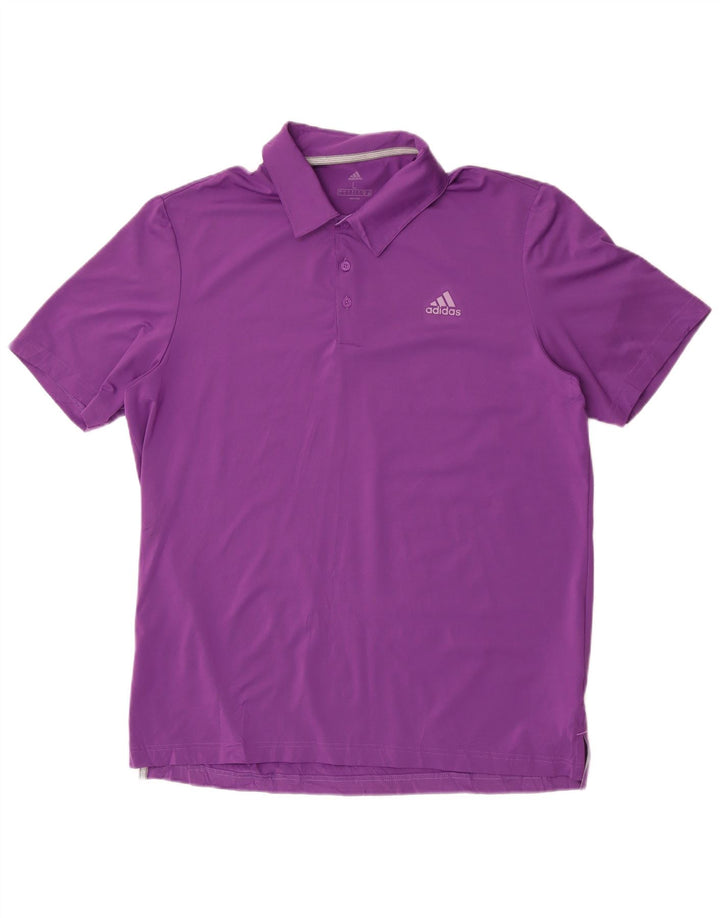 Camisa polo masculina Adidas grande poliéster roxo