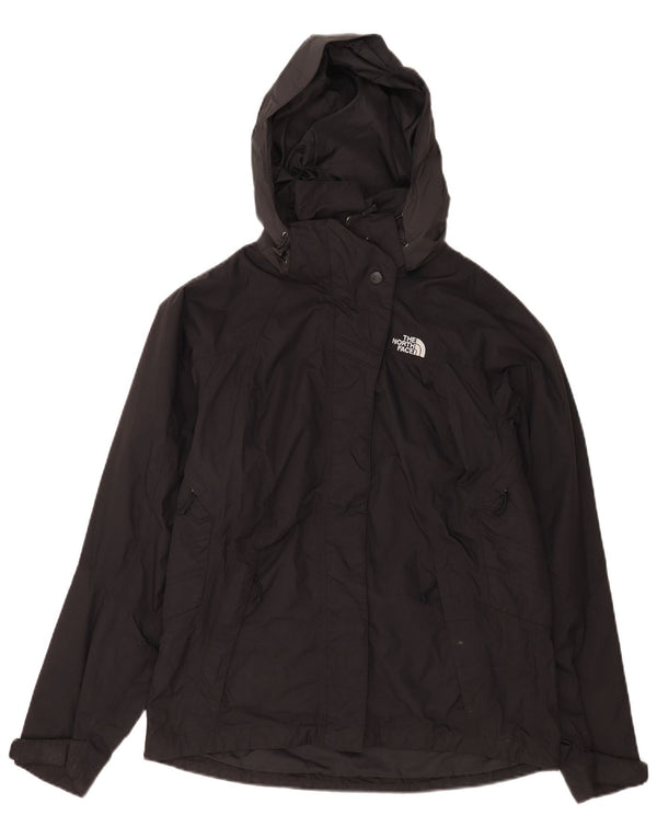 Jaqueta corta-vento feminina com capuz The North Face UK 14 médio preto nylon