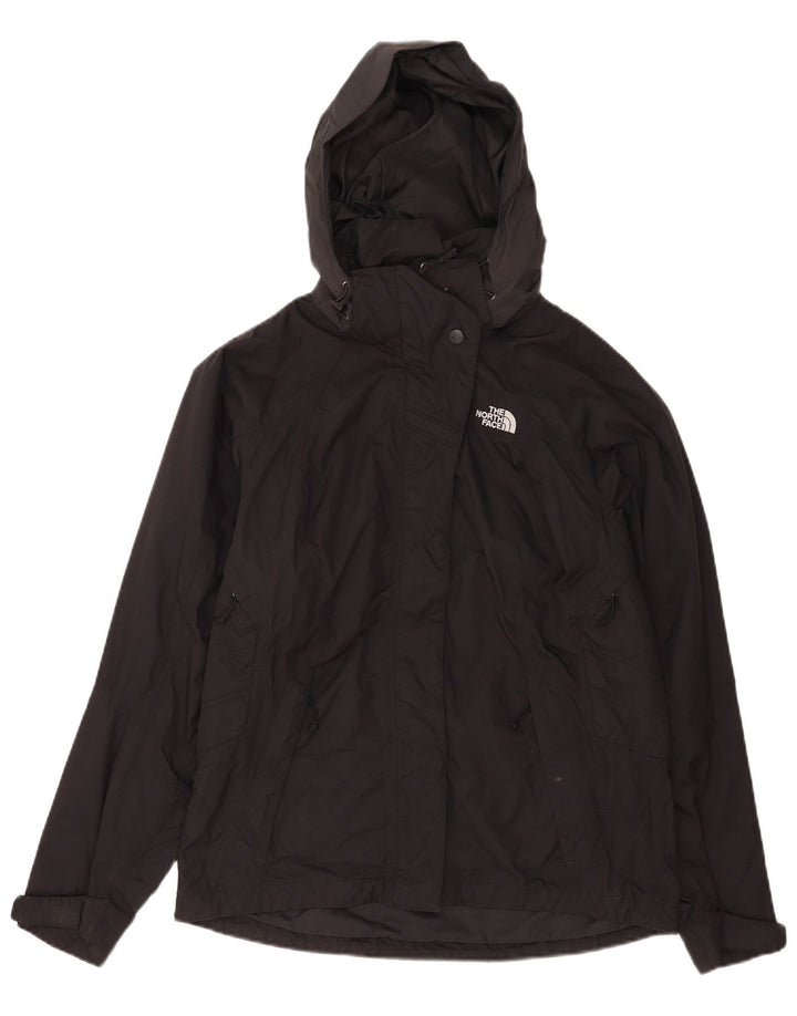 Jaqueta corta-vento feminina com capuz The North Face UK 14 médio preto nylon