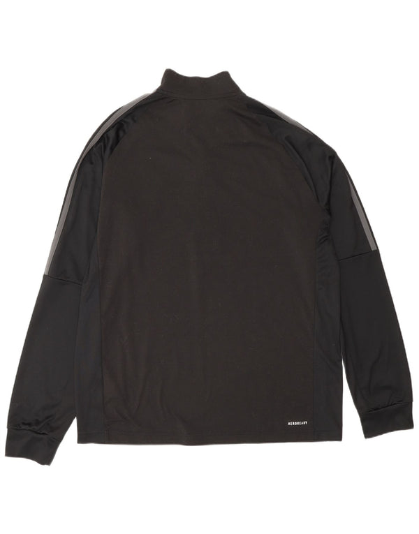 Adidas Mens Pulôver Treino Top Grande Poliéster Preto