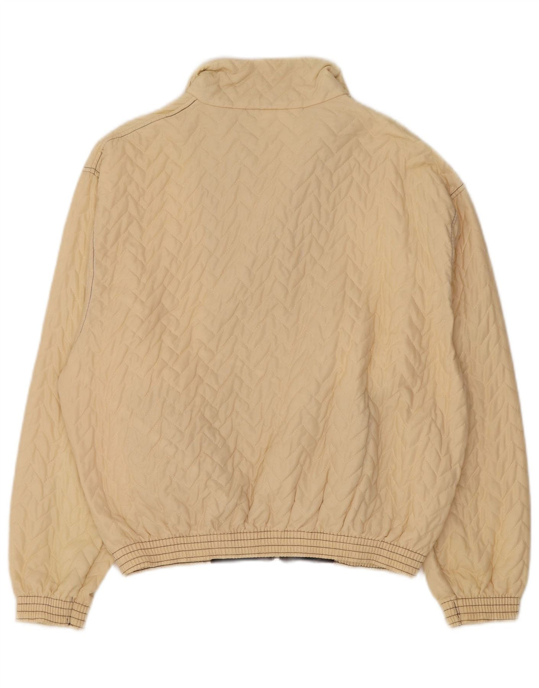 Jaqueta bomber feminina VINTAGE UK 16 grande poliéster bege
