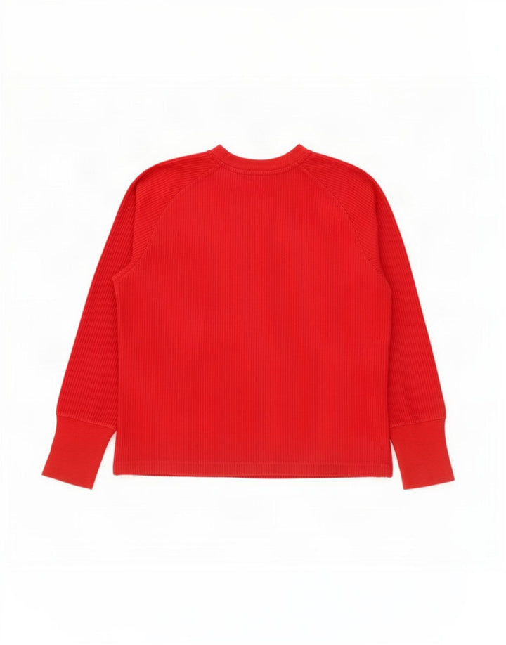 Puma Mens Graphic Top Manga Longa Grande Vermelho