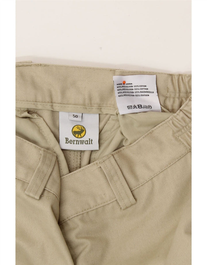 Calça cargo masculina VINTAGE reta IT 50 grande W34 L31 poliéster bege