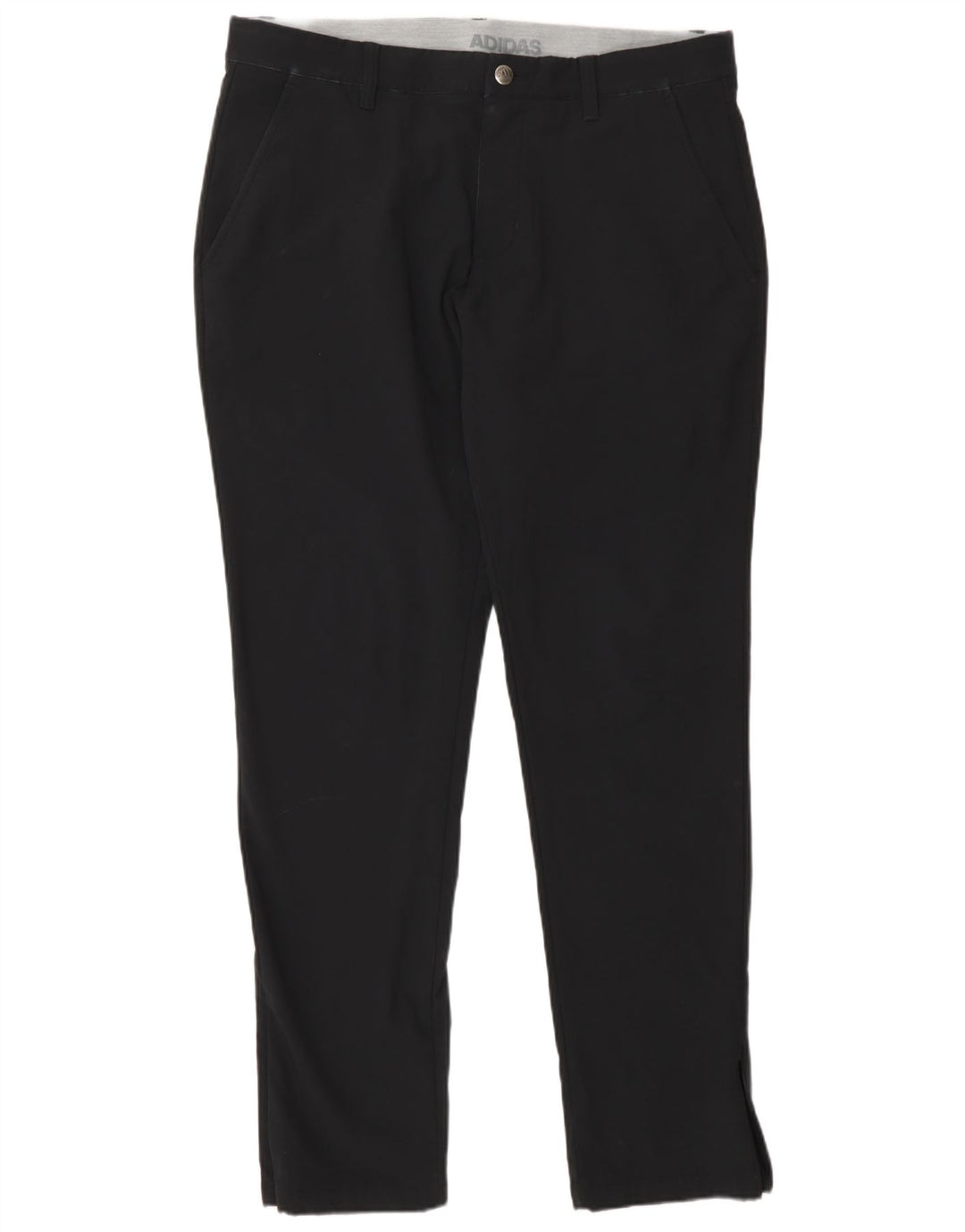 Adidas Mens Slim Chino Calças W34 L32 Poliéster Preto