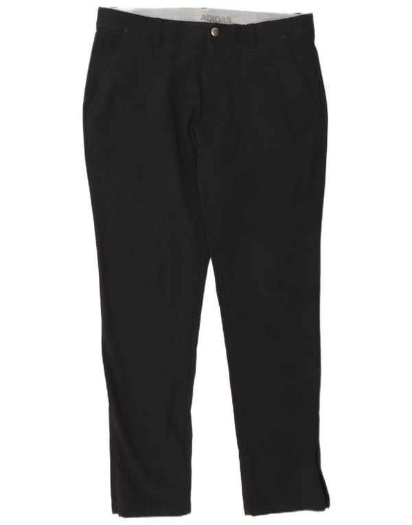 Adidas Mens Slim Chino Calças W34 L32 Poliéster Preto