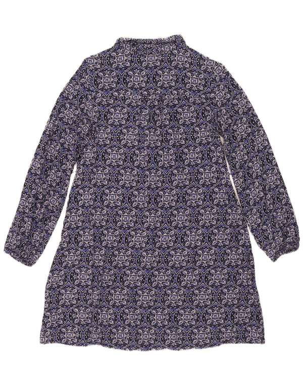 Vestido camisa feminino Marks & Spencer UK 10 pequeno azul floral viscose