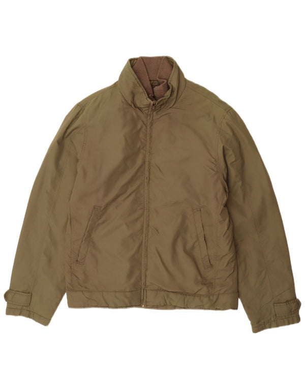 Jaqueta bomber masculina ZARA Reino Unido 38 nylon cáqui médio
