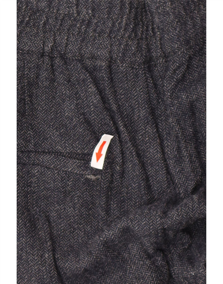 Calça jogger feminina Zara médio W28 L27 azul marinho espinha de peixe viscose