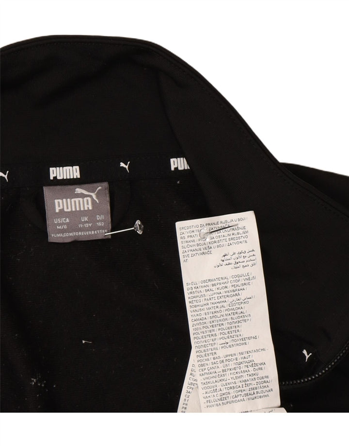 Jaqueta Puma Meninos Treino Top 11-12 Anos Preto Colorblock Poliéster