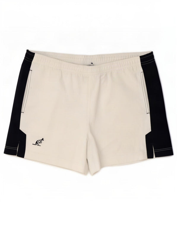 AUSTRALIAN L'ALPINA Mens Sport Shorts IT 52 XL White Colourblock Polyester