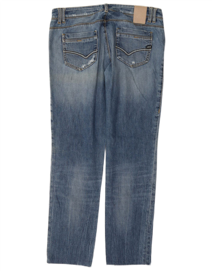 Gas Womens Jeans retos desgastados W30 L30 algodão azul