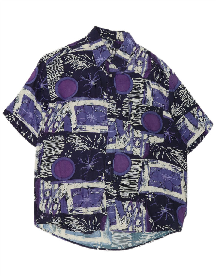 Camisa masculina de manga curta Rob Roy XL patchwork multicolorido rayon