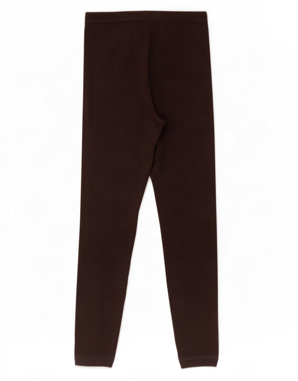 Kenzo Womens Leggings UK 8 Small Brown Wool