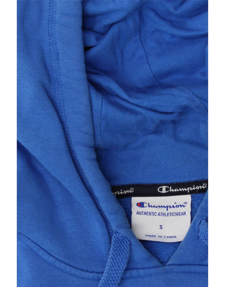 Jumper com capuz gráfico masculino Champion pequeno azul algodão
