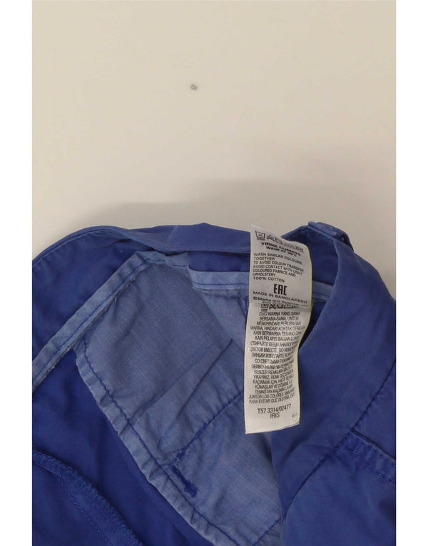 Shorts chino feminino Marks & Spencer UK 14 grande W34 algodão azul