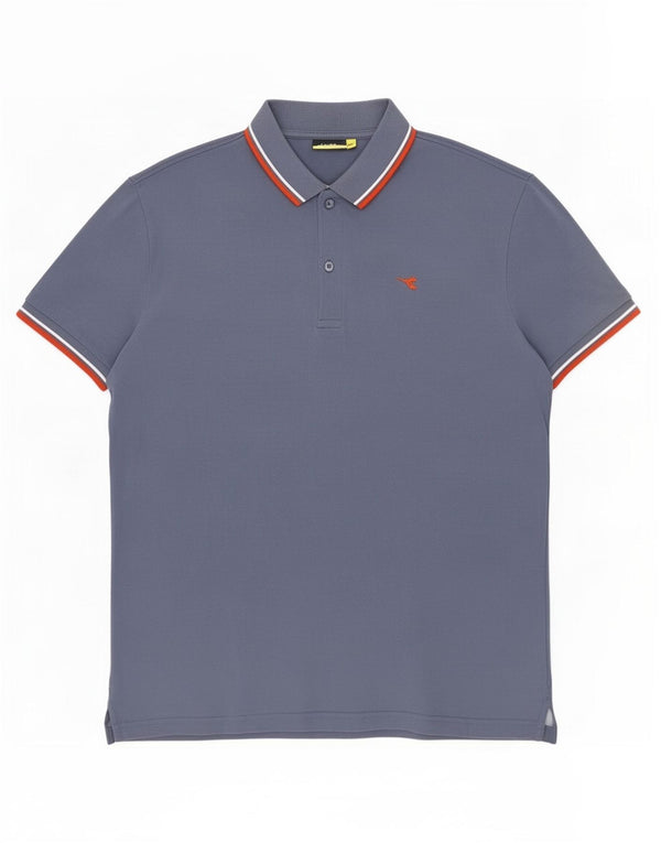 Camisa polo masculina Diadora 2XL algodão azul