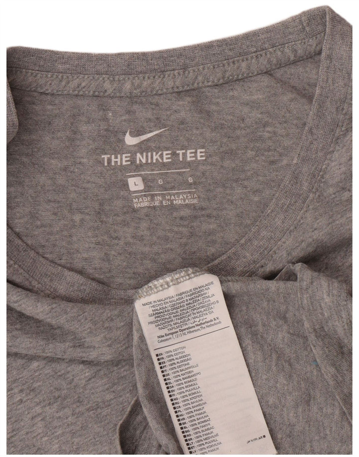 Camiseta masculina NIKE grande algodão cinza