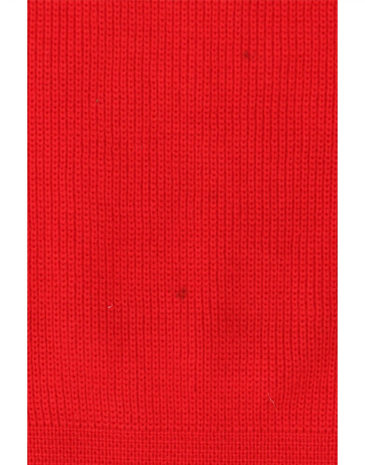 Suéter vintage masculino com gola canoa vermelho médio