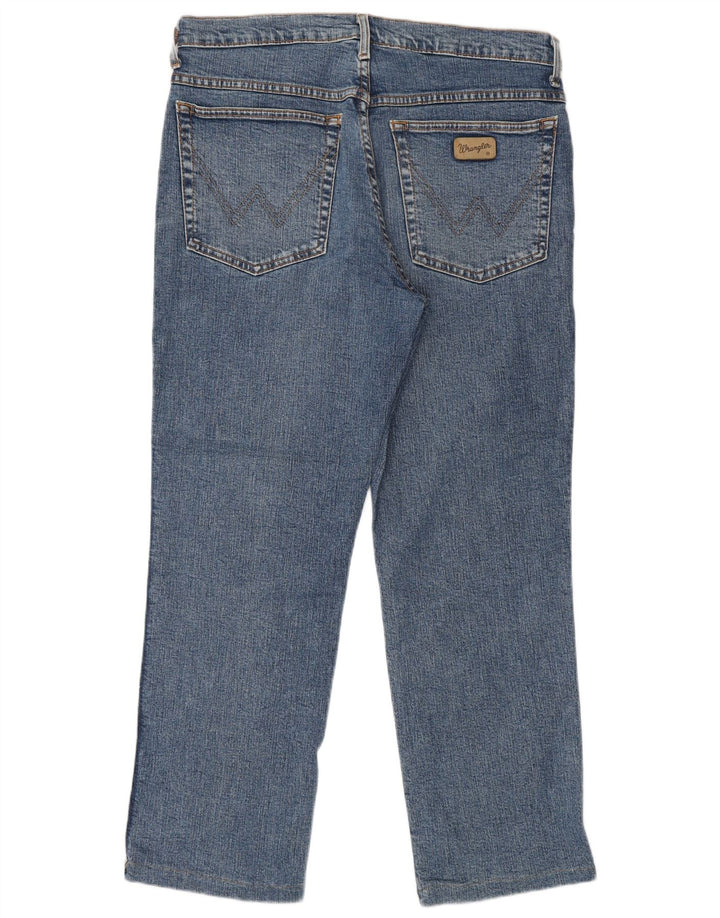 WRANGLER Masculino Texas Straight Jeans W32 L27 Azul Algodão
