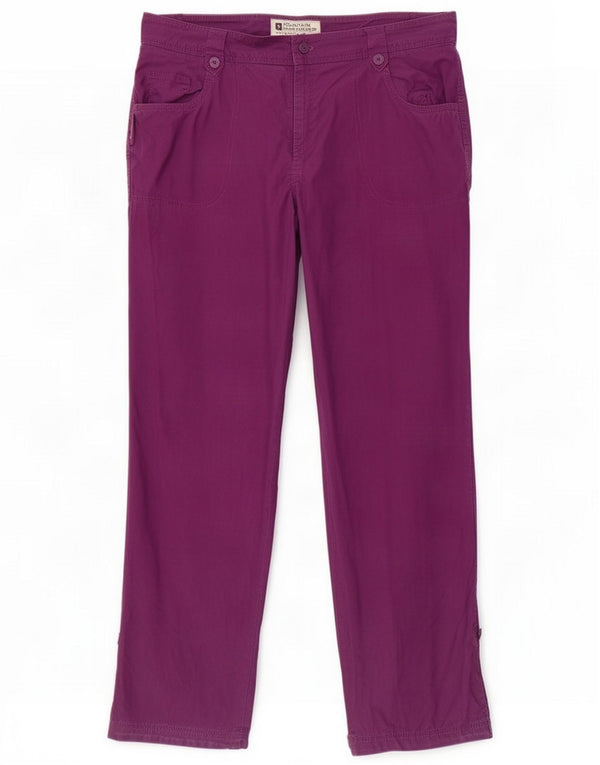 Calça casual feminina Mountain Warehouse UK 12 médio W32 L32 roxo