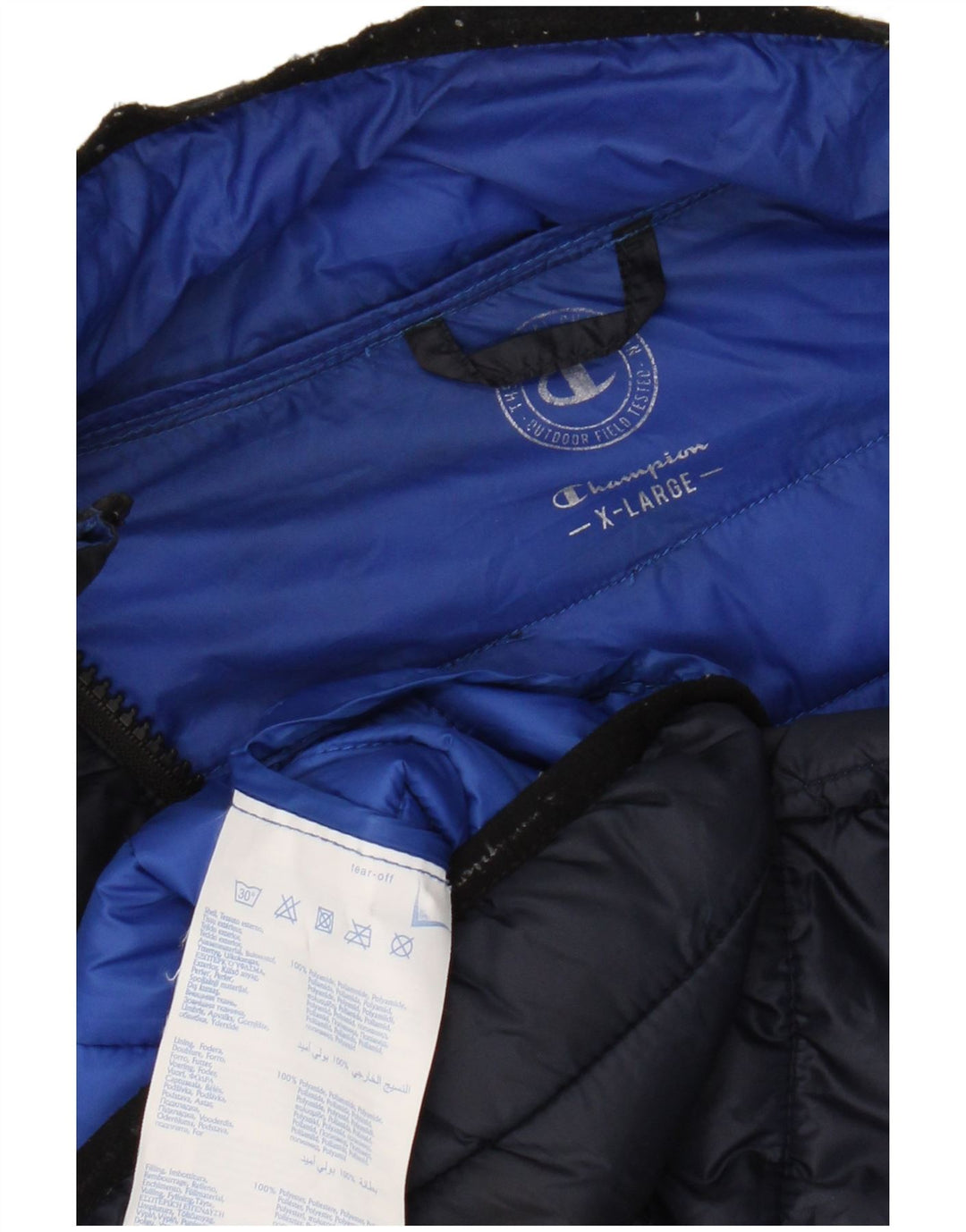 Colete acolchoado masculino Champion UK 42 XL azul marinho poliamida