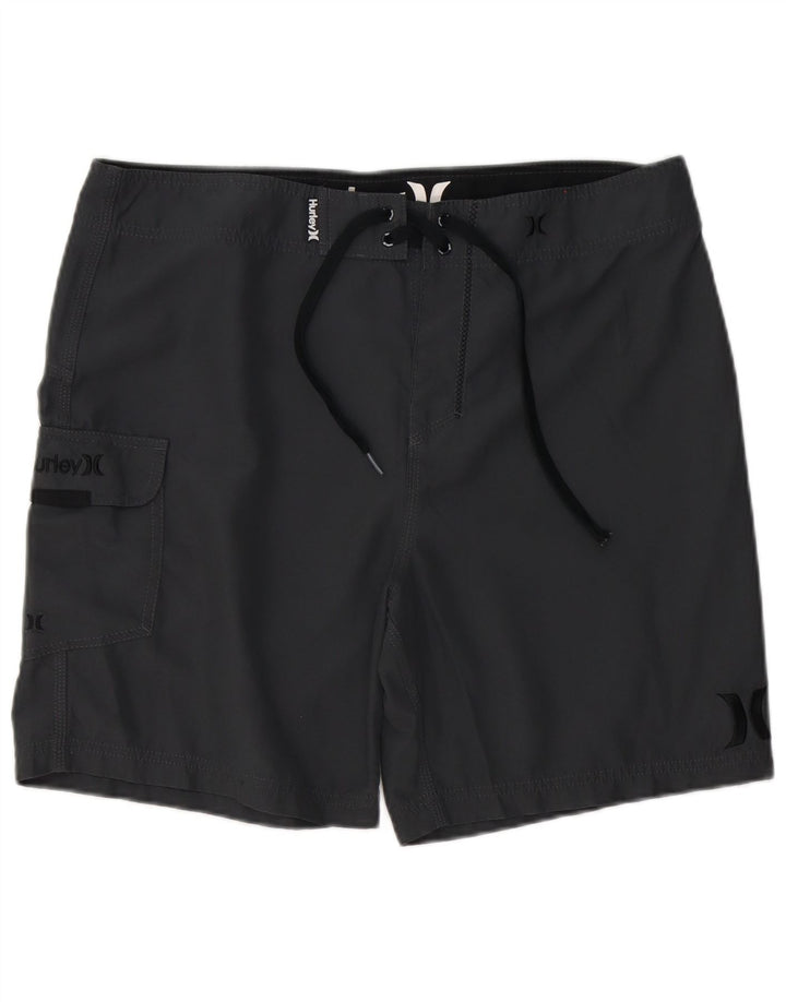 Shorts de natação masculino Hurley grande poliéster cinza