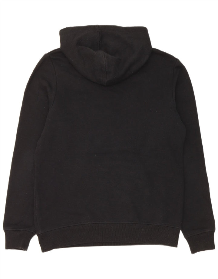 Jack & Jones moletom masculino com capuz e gola com zíper, poliéster preto médio