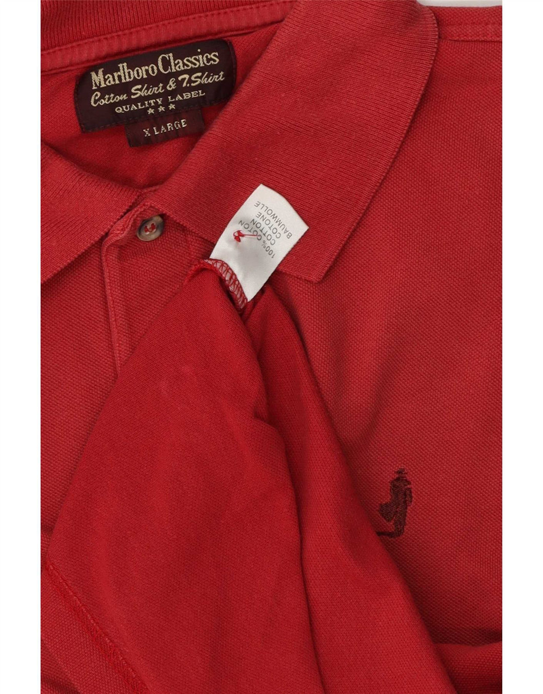 Camisa polo masculina Marlboro Classics XL algodão vermelho