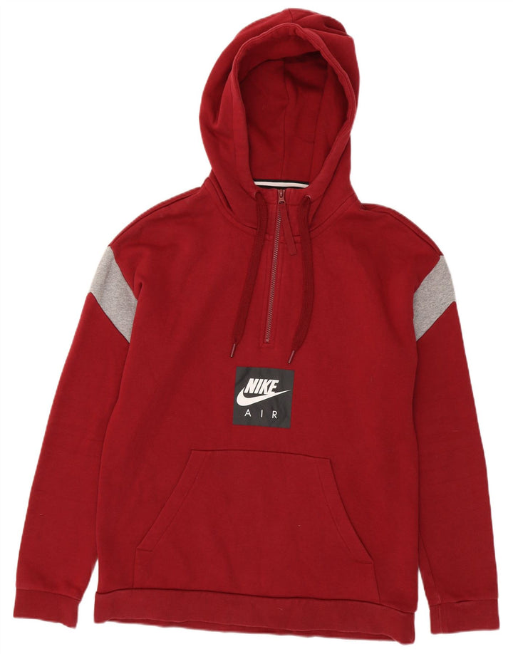 Nike Mens Hoodie Jumper Médio Algodão Vermelho