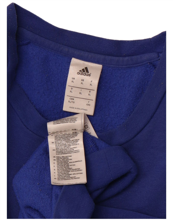 ADIDAS Mens Sweatshirt Jumper XL Azul Algodão